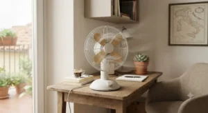 Compatto ventilatore a pale progettato per ottimizzare il fresco in piccoli spazi