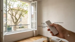 Ventilateur de plafond profil bas avec fonction inverseur été hiver pour économie d'énergie