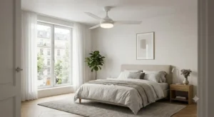 Quiet ventilateur de plafond avec lumiere led ideal for a peaceful bedroom
